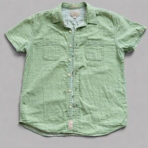 Lucky Brand Light Green Casual Button Down Shirt Size Large Classic fit